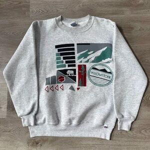 Vintage 90s Yellowstone National Park Russell Athletic Graphic Sweatshirt Size M